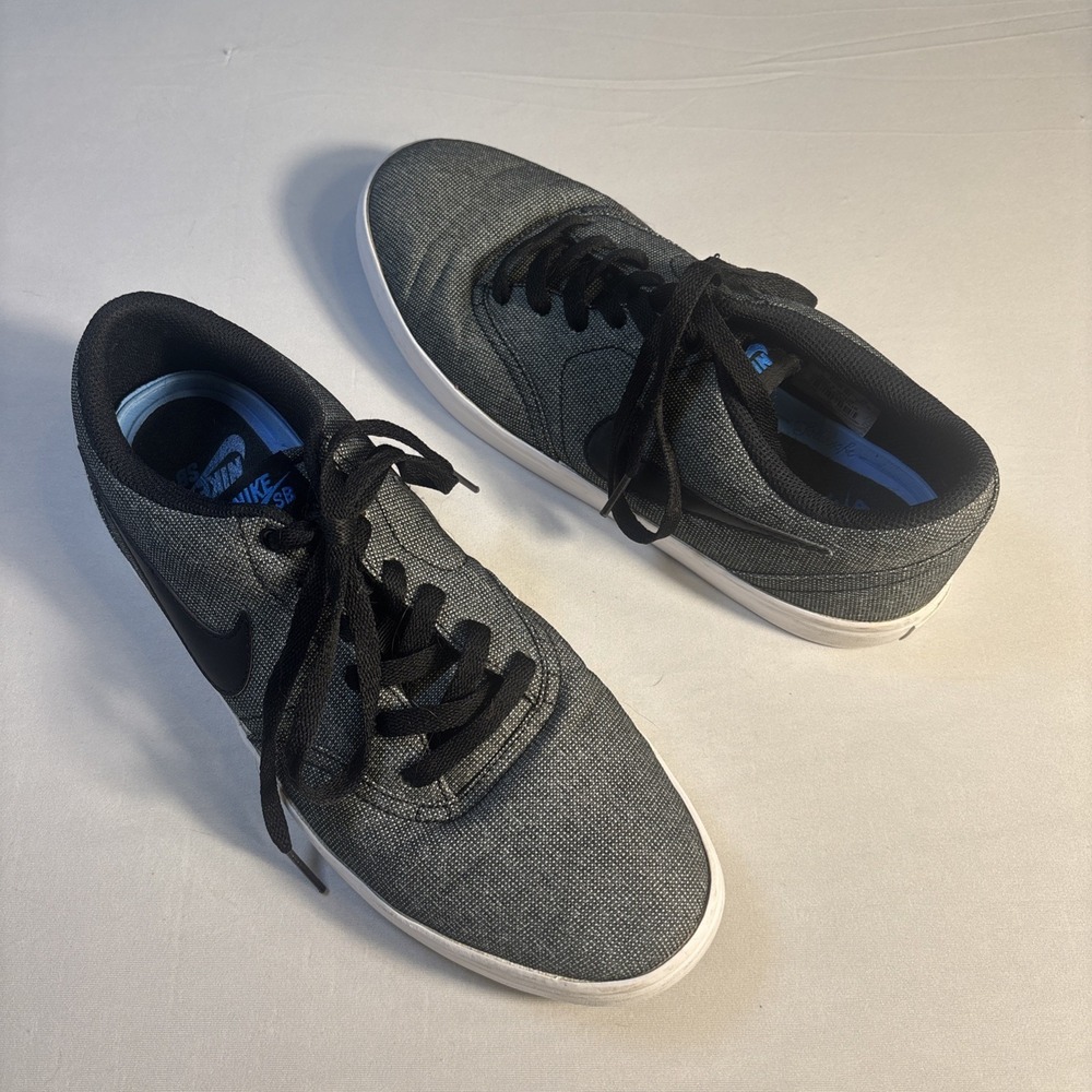Nike SB Check Solarsoft Canvas Gray Skateboard Shoes Men Size 10
